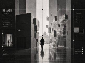 Black-and-white conceptual image of rigid structures transforming into a new geometric configuration.